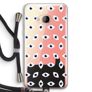 Eyes pattern: HTC U Play Transparant Hoesje met koord