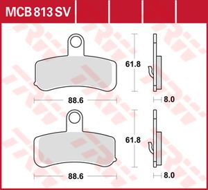 TRW Remblokken, en remschoenen voor de moto, MCB813SV Sinter street