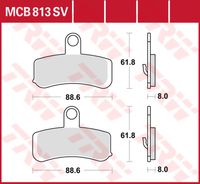 TRW Remblokken, en remschoenen voor de moto, MCB813SV Sinter street - thumbnail