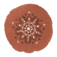 Kussen embroidery - rood - ø40x40 cm - thumbnail