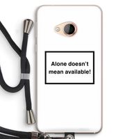 Alone: HTC U Play Transparant Hoesje met koord Alone: HTC U Play Transparant Hoesje met koord
