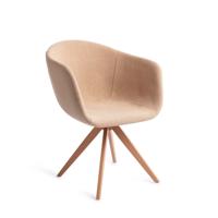Jesper Home Draaibare Eetkamerstoel 'Yuni' Turn Peach, kleur Barely Blush