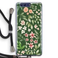 Botanical green sweet flower heaven: Honor 9 Transparant Hoesje met koord