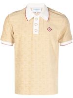 Casablanca polo à motif monogrammé en jacquard - Tons neutres - thumbnail