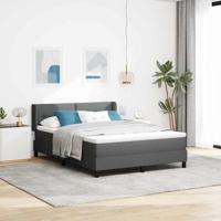 Boxspringbed met matras met matras Donkergrijs 160 x 200 cm