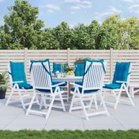 VidaXL Stoelkussens 6 st hoge rug oxford stof lichtblauw