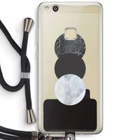 Marmeren cirkels: Huawei Ascend P10 Lite Transparant Hoesje met koord