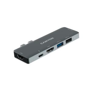 Canyon DS-5 Mini-dockingstation Geschikt voor merk: Apple USB-C Power Delivery, Geïntegreerde kaartlezer