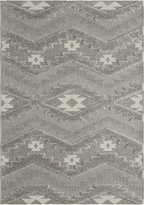 Vloerkleed Kayra Voor binnen en Buiten Grijs/Crème-200 x 290 cm