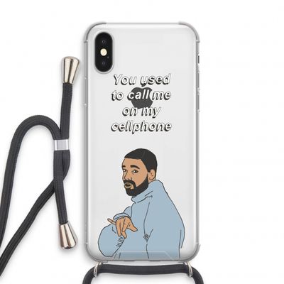 Hotline bling: iPhone XS Transparant Hoesje met koord