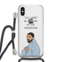 Hotline bling: iPhone XS Transparant Hoesje met koord