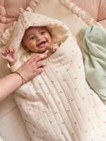 Engelennest KLEINE DINO van hydrofiel doek beige, bedrukt