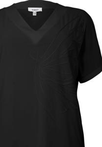 Yoek T-shirt HANNELORE | Zwart | Maat 58/60