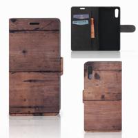 Sony Xperia XZ | Sony Xperia XZs | Book Style Case | Old Wood