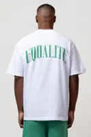 Equalité Oliver Oversized T-Shirt Heren Wit/Groen - Maat XS - Kleur: WitGroen | Soccerfanshop