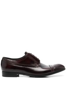 Emporio Armani chaussures oxford en cuir à lacets - Rouge