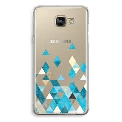 Gekleurde driehoekjes blauw: Samsung Galaxy A5 (2016) Transparant Hoesje