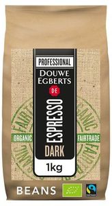 Douwe Egberts koffiebonen Espresso Dark Roast, bio & fairtrade, pak van 1 kg