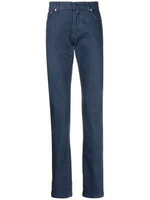 Kiton pantalon chino à coupe slim - Bleu