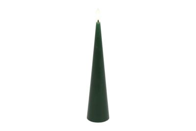 Led kaars Lyon kegel D 5 H 25 cm dennen groen