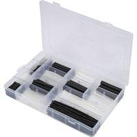 TRU COMPONENTS 1568256 Krimpkous assortiment Zwart, Transparant Krimpverhouding:2:1, 3:1, 4:1 1000 onderdelen - thumbnail