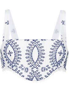 Charo Ruiz Ibiza haut-corset Güik à coupe crop - Blanc