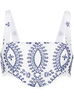 Charo Ruiz Ibiza haut-corset Güik à coupe crop - Blanc