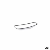 Snackdienblad Ariane Vital Filo Wit Zwart Keramisch Aluminiumoxide 15 x 8,5 x 8,5 cm (12 Stuks)