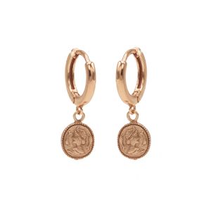 Karma Oorringen Hinged Hoops Coin Rosé