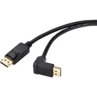 Renkforce DisplayPort Aansluitkabel DisplayPort stekker, DisplayPort stekker 0.50 m Zwart SP-9163724 Vergulde steekcontacten DisplayPort-kabel