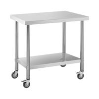 RVS tafel met wielen - PREMIUM - 60 x 90 cm - 145 kg - Royal Catering