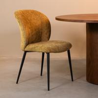 LABEL51 Eetkamerstoel Vino - Mustard - Elite - Black Frame