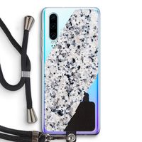 Gespikkelde marmer: Huawei P30 Transparant Hoesje met koord