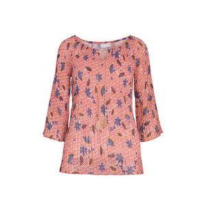 Cassis top met all over print en volant rood/multi Cassis top met all over print en volant rood/multi