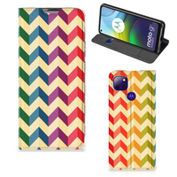 Motorola Moto G9 Power Hoesje met Magneet Zigzag Multi Color - thumbnail