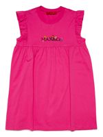 MAX&Co. Kids robe en coton à logo brodé - Rose