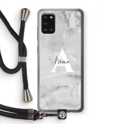 Ivory Marble: Samsung Galaxy A31 Transparant Hoesje met koord