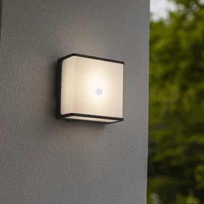 Buitenlamp vierkant donker grijs &apos;Doblo&apos; kubus led lamp 19w 4000k 15 cm