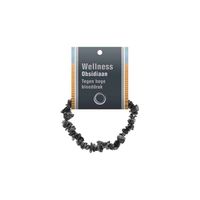 Edelsteen Splitarmband Sneeuwvlok Obsidiaan met Uitlegkaart - thumbnail