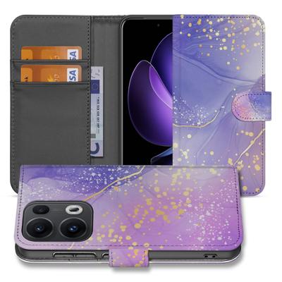 Hoesje voor OPPO Reno 13 Pro Watercolor Paars Hoesje voor OPPO Reno 13 Pro Watercolor Paars