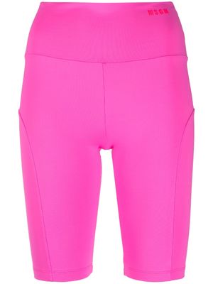 MSGM short stretch à taille haute - Rose