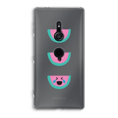 Smiley watermeloen: Sony Xperia XZ2 Transparant Hoesje