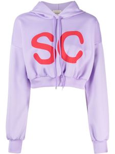 Semicouture Hoodie met logoprint - Paars