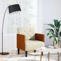 Fauteuil met armleuningen Crme 55 cm Fluweel