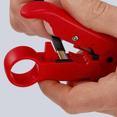 KNIPEX Afstriptang voor coax- en datakabels 166006SB kabelstrip- /ontmantelingsgereedschap