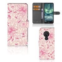 Nokia 7.2 | Nokia 6.2 Hoesje Pink Flowers
