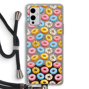 Pink donuts: OnePlus 9 Transparant Hoesje met koord