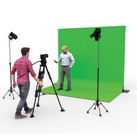 Wentex Pipe and drape Chromakey green screen 300x590cm