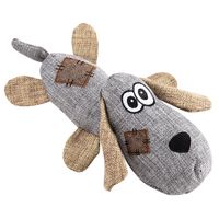 Honden knuffel Country Dog Nelly, grijs - thumbnail