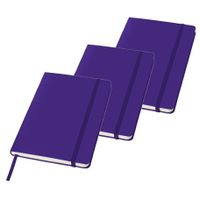 5x stuks paarse luxe schriften gelinieerd A5 formaat